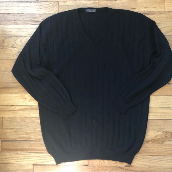 Barney’s New York Virgin Wool Black Sweater - Picture 2 of 4